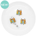 Pencil Trio w/Flowers Acrylic Accent 39x42mm (Package of 1)