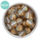 Transparent w/Double Color Glitter Latte and Clear Beads 16mm (Package of 10)