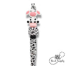 3-D Sitting Cow Silicone Focal Bead 29x28x14mm (Package of 2)