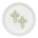 Tree Cross Silicone Focal Bead 36x26mm (Package of 2)