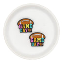 Football Game Day Silicone Focal Bead 30x27mm (Package of 2)