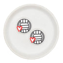 Love Volleyball Silicone Focal Bead 28mm (Package of 2)