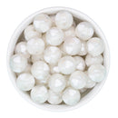 Shimmery White Heart Inlay Beads 16mm (Package of 10)