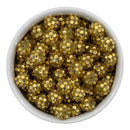 Gold Rhinestone Beads 12mm