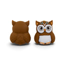3-D Owl Silicone Focal Bead 31x27x16mm (Package of 2)