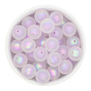 Lilac Iridescent Satin Finish Color Core Beads 16mm (Package of 10)