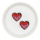 Girl Power Heart Silicone Focal Bead 24x28mm (Package of 2)