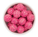 Flamingo Pink Chunky Glitter Beads 20mm (Package of 10)