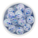 Blue Color Core Iridescent Crackle 20mm (Package of 10)