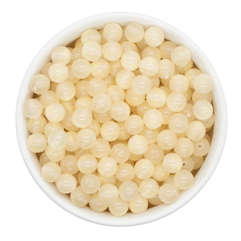 Ivory Pearly Luster Beads 8mm (Package of Approx. 50 Beads)