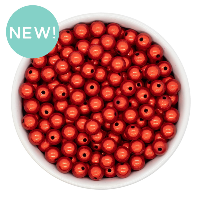 Red Illusion Beads 8mm (Package of Approx. 50 Beads)