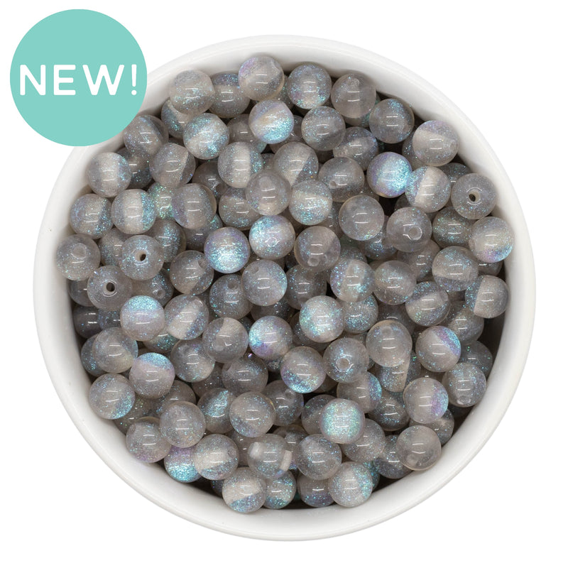 Grey Shimmery Cat's Eye Beads 8mm (Package of Approx. 50 Beads)