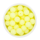 Glow in the Dark Neon Pale Yellow Silicone Beads 15mm (Package of 10)