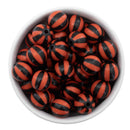 Black and Orange Beach Ball Beads 16mm (Package of 10)