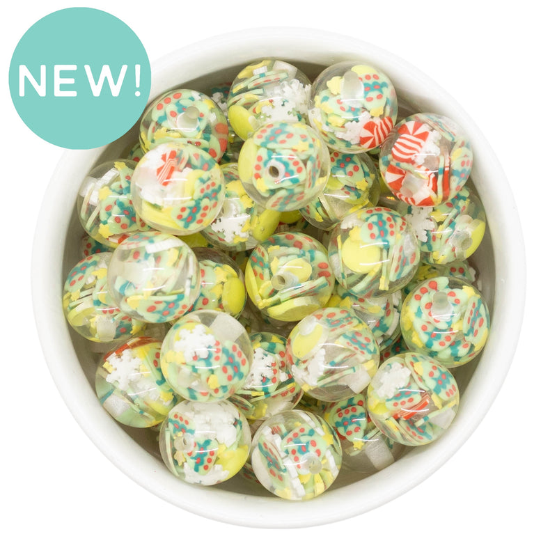 Suspended Christmas Tree & More Confetti 16mm Bead Mix (Package of 10)