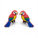 3-D Parrot Silicone Focal Bead 30x13x34mm (Package of 2)