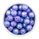 Blue Iridescent Satin Finish Beads 16mm (Package of 10)