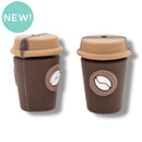 3-D Coffee to Go Silicone Focal Bead 25x17x17mm (Package of 2)