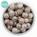 Iridescent Mocha Marble 16mm Bead (Package of 10)