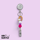 Glitter Beadable Badge Reel (Package of 1)
