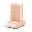 3-D Champagne Book Silicone Focal Bead 27x21x9mm (Package of 2)