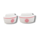 3-D Nurse Hat Silicone Focal Bead 17x27x15mm (Package of 2)
