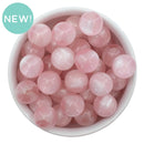 Powder Pink Shimmer & Pearly Luster Duo Beads 16mm (Package of 10)