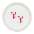 Cheerleader Silhouette Silicone Focal Bead 25x20mm (Package of 2)