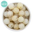 Latte Marbled Pumpkin XL Hole Beads 18mm (Package of 10)
