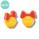 3-D High Shine Bell Silicone Focal Bead 22x23x18mm (Package of 2)