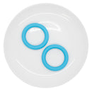 Olympic Blue Jumbo Silicone Ring Bead 64mm (Package of 2)