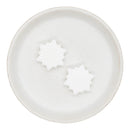 White on White Ornate Snowflake Silicone Focal Bead 25mm (Package of 2)
