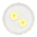 Pale Yellow Flower w/Yellow Center Silicone Focal Bead 30mm (Package of 2)
