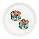 Walk by Faith Silicone Focal Bead 30mm (Package of 2)