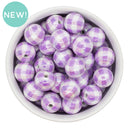 Iridescent Lilac Gingham Beads 16mm (Package of 10)