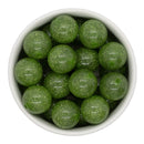 Chartreuse Green Glitter Beads 20mm (Package of 10)