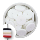 Pure White Coin Silicone Spacer Beads 25x5mm (Package of 5)