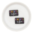 Kindness is Free. Silicone Focal Bead 21x33mm (Package of 2)