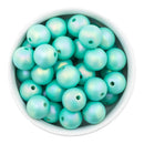 Robin Egg Iridescent Satin Finish Beads 16mm (Package of 10)