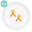 Orange Awareness Ribbon Silicone Focal Bead 26x22mm (Package of 2)