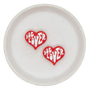 Dog Lover Heart Silicone Focal Bead 24x28mm (Package of 2)