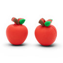 3-D Apple Silicone Focal Bead 22x18x17mm (Package of 2)