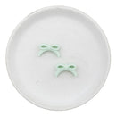 3-D Cool Mint Petite Bow Silicone Focal Bead 13x22mm (Package of 2)