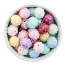 Iridescent Oblong Multifaceted 16x17mm Bead Mix (Package of 30)