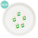 Green Book Enamel Charm 17x11mm (Package of 5)
