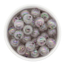 Grey Iridescent Bubble Beads 16mm (Package of 10)