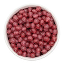 Soft Red Super Glitter Beads 8mm (Package of Approx. 50 Beads)