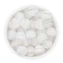 White UV Light Change Shimmer Stripe Beads 16mm (Package of 10)