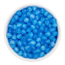 Azure Cosmic Glitter Beads 8mm (Package of Approx. 50 Beads)