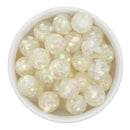 White Holographic Hexagon Confetti 16mm Bead Mix (Package of 10)